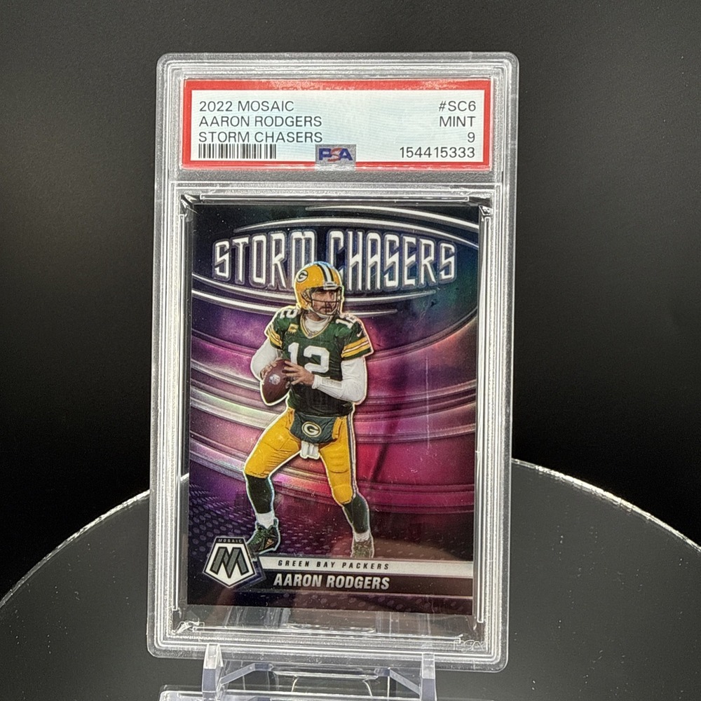 2022 Panini Mosaic Aaron Rodgers Storm Chasers #SC6 SSP Case Hit PSA 9 Mint